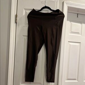 Dark Brown shimmer High-Waisted Leggings